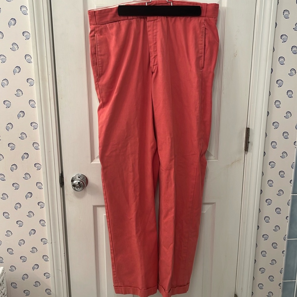 Men's Nantucket Red Casual Chino Pants - Classic Straight Fit